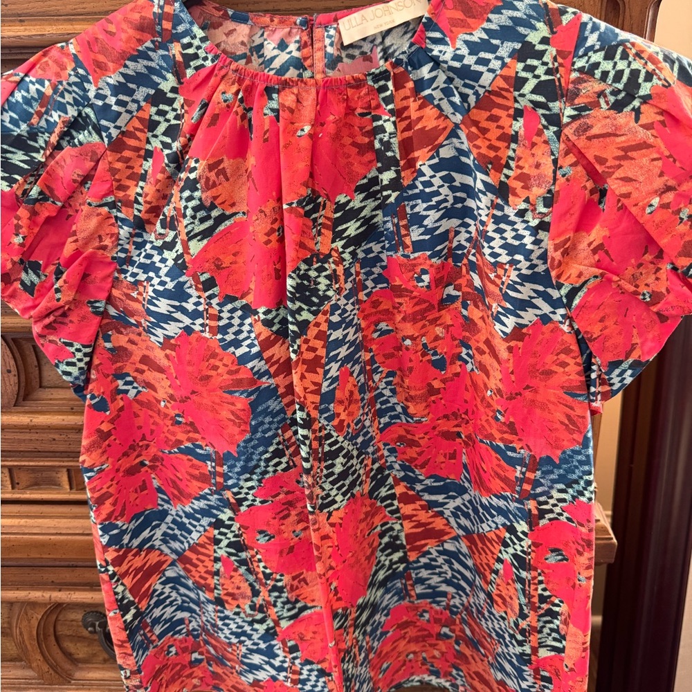 Vibrant Floral Geometric Top - Ulla Johnson